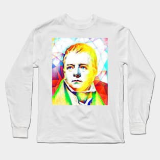 Walter Scott Colourful Portrait | Walter Scott Artwork 12 Long Sleeve T-Shirt